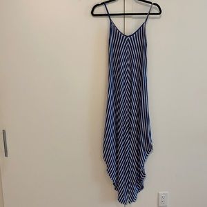 Blue and white stripe jumpsuit